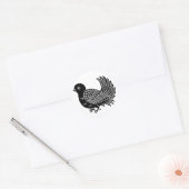 Waaierslvogel Ronde Sticker (Envelop)