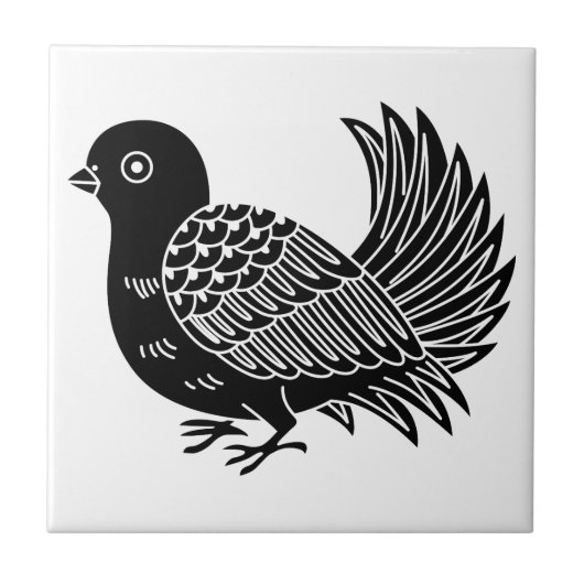 Waaierslvogel Tegeltje (Voorkant)