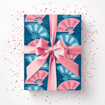 Waaierstreep in Roze en Aqua