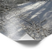 Waaipad in een wintersneeuw foto afdruk (Hoek)