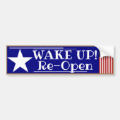 Waak op! Opnieuw openen  Bumpersticker (Voorkant)