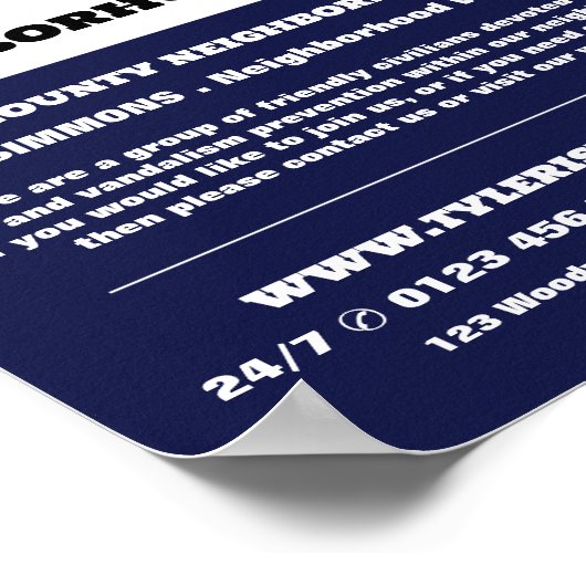 Waakzaam Oog, Buurtpreventie Advertentie Poster (Hoek)