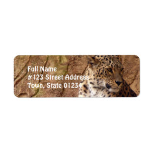 Waakzaam terugzendadres Leopard Etiket