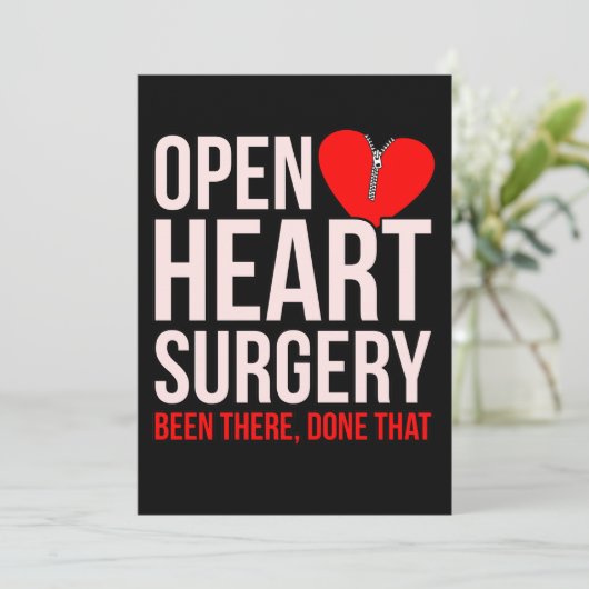 Waakzaamheid bij openhartchirurgie Hartziekte Surv Bedankkaart (Staand voorkant)