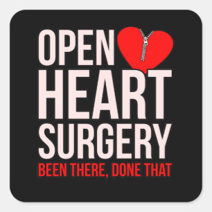 Waakzaamheid bij openhartchirurgie Hartziekte Surv Vierkante Sticker