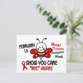 Waakzaamheid hartziekte Maand Bewaar 1.1 Briefkaart (Staand voorkant)