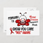 Waakzaamheid hartziekte Maand Bewaar 1.1 Briefkaart (Voorkant / Achterkant)