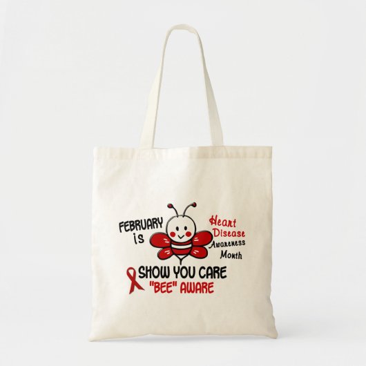 Waakzaamheid hartziekte Maand Bewaar 1.1 Tote Bag (Voorkant)
