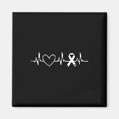 Waakzaamheid hartziekte Maand Lint Rood hart Magneet (Voorkant)