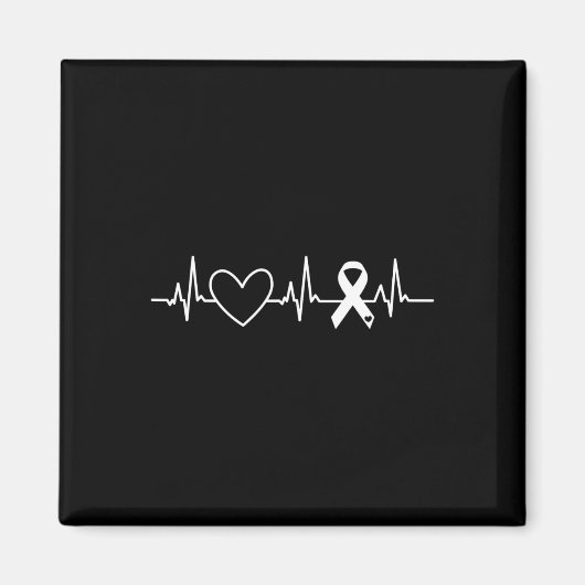 Waakzaamheid hartziekte Maand Lint Rood hart Magneet (Voorkant)