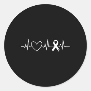 Waakzaamheid hartziekte Maand Lint Rood hart Ronde Sticker