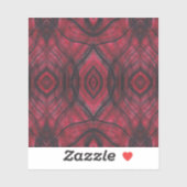 Waakzaamheid Rood Abstract Waterverf Kunst Sticker (Vel)