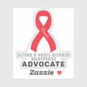 Waakzaamheid voor beroerte- en hartziekten VinylSt Sticker (Vel)