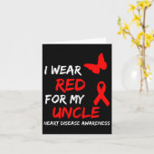 Waakzaamheid voor hartziekte Ik Draag rood voor mi Kaart (Gele Bloem)