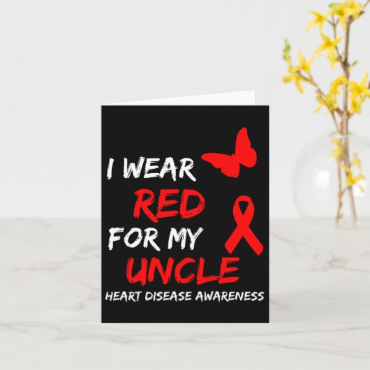 Waakzaamheid voor hartziekte Ik Draag rood voor mi Kaart (Gele Bloem)