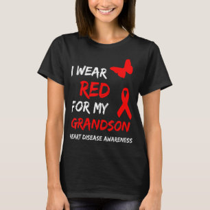 Waakzaamheid voor hartziekte Ik Draag rood voor mi T-shirt
