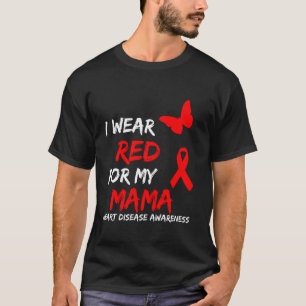 Waakzaamheid voor hartziekte Ik Draag rood voor mi T-shirt