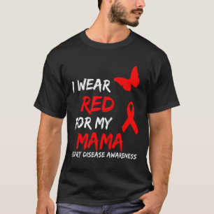 Waakzaamheid voor hartziekte Ik Draag rood voor mi T-shirt