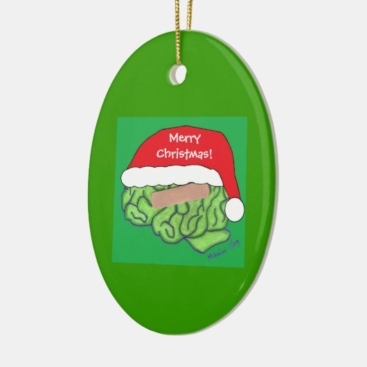 Waakzaamheid voor hersenletsel keramisch ornament (Links)