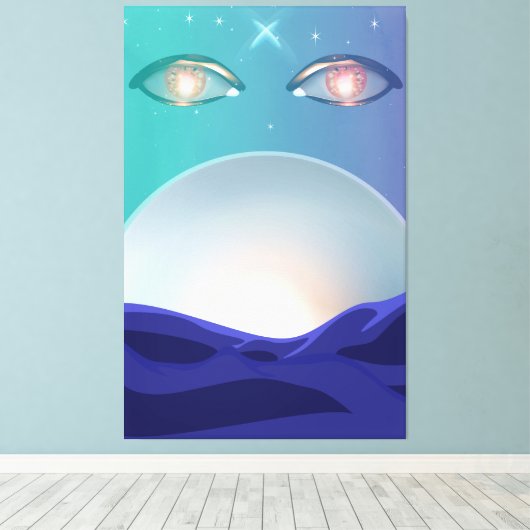 waakzame ogen canvas afdruk (Insitu (Houten vloer))