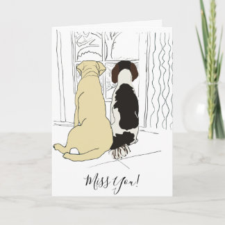 Waakzame puppy's kaart