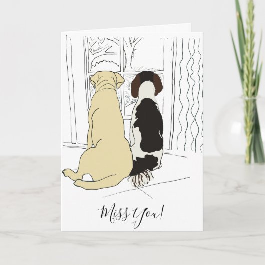 Waakzame puppy's kaart (Voorkant)