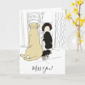 Waakzame puppy's kaart (Gele Bloem)