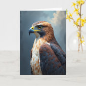Waakzame Vaders Dag Roofvogelkaart Kaart (Gele Bloem)