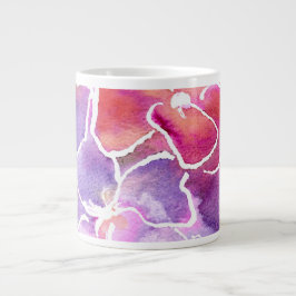 Waalbloemen voor roze, blauwe en blauwe Waterverf Grote Koffiekop