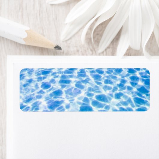 Waaldpapier, KLEUR VOOR BLAUWE OCEAAN-RIPPELEN WAT Etiket (Insitu)