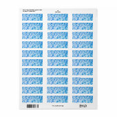 Waaldpapier, KLEUR VOOR BLAUWE OCEAAN-RIPPELEN WAT Etiket (Full Sheet)