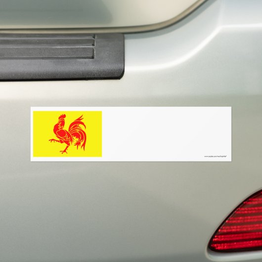 Waals Gewest Flag Bumpersticker (Op auto)