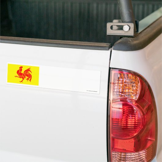 Waals Gewest Flag Bumpersticker (Op Truck)