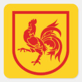 Waals Gewest Vierkante Sticker (Voorkant)
