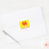 Waals Gewest Vlag met naam Ronde Sticker (Envelop)