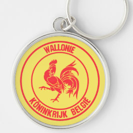 Waals Ronde Embleem Sleutelhanger