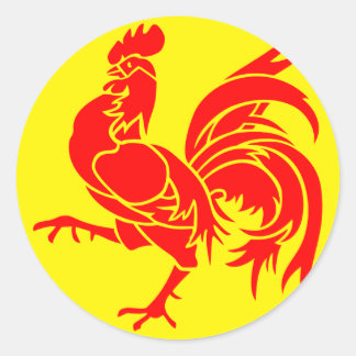 Waalse vlag (België) Ronde Sticker