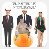 Waanenvelopzegels Vierkante Sticker (Voorkant)