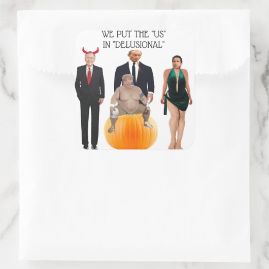 Waanenvelopzegels Vierkante Sticker (Tas)