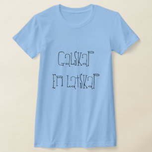 waanzin is luiheid in Noors blauw T-shirt