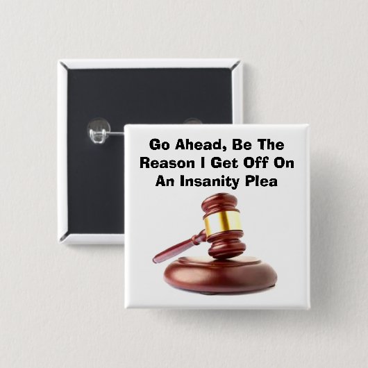 Waanzin Plein Vierkante Button (Voorkant /achterkant)