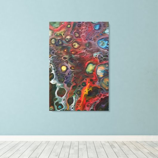 "Waanzin zit in de lucht" Canvas Afdruk (Insitu (Houten vloer))