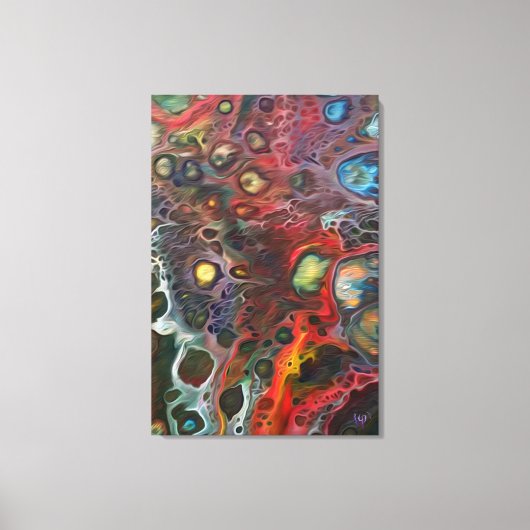 "Waanzin zit in de lucht" Canvas Afdruk (Voorkant)