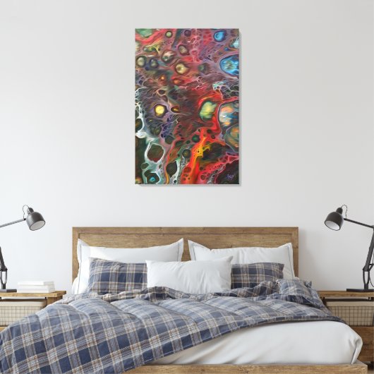 "Waanzin zit in de lucht" Canvas Afdruk (Insitu (Slaapkamer))