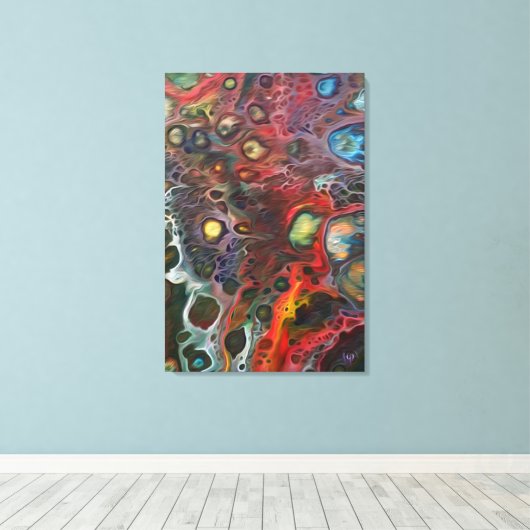 "Waanzin zit in de lucht" Canvas Afdruk (Insitu (Houten vloer))