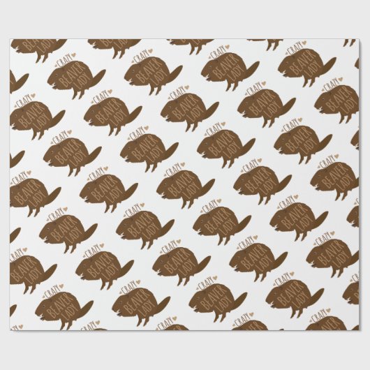 waanzinnig bever cadeaupapier (Vlak)
