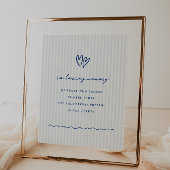 Waanzinnig blauw in liefdevolle herinnering poster