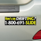 waanzinnig bumpersticker (Op auto)