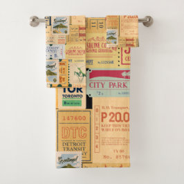 Waanzinnig geweldige ontwerp van oude Cenima ticke Bad Handdoek