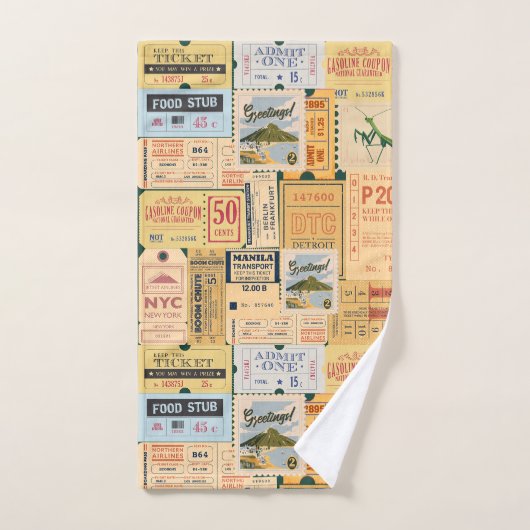 Waanzinnig geweldige ontwerp van oude Cenima ticke Bad Handdoek (Handdoek)